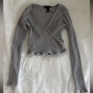 SP Forever 21 gray crossed long sleeve.